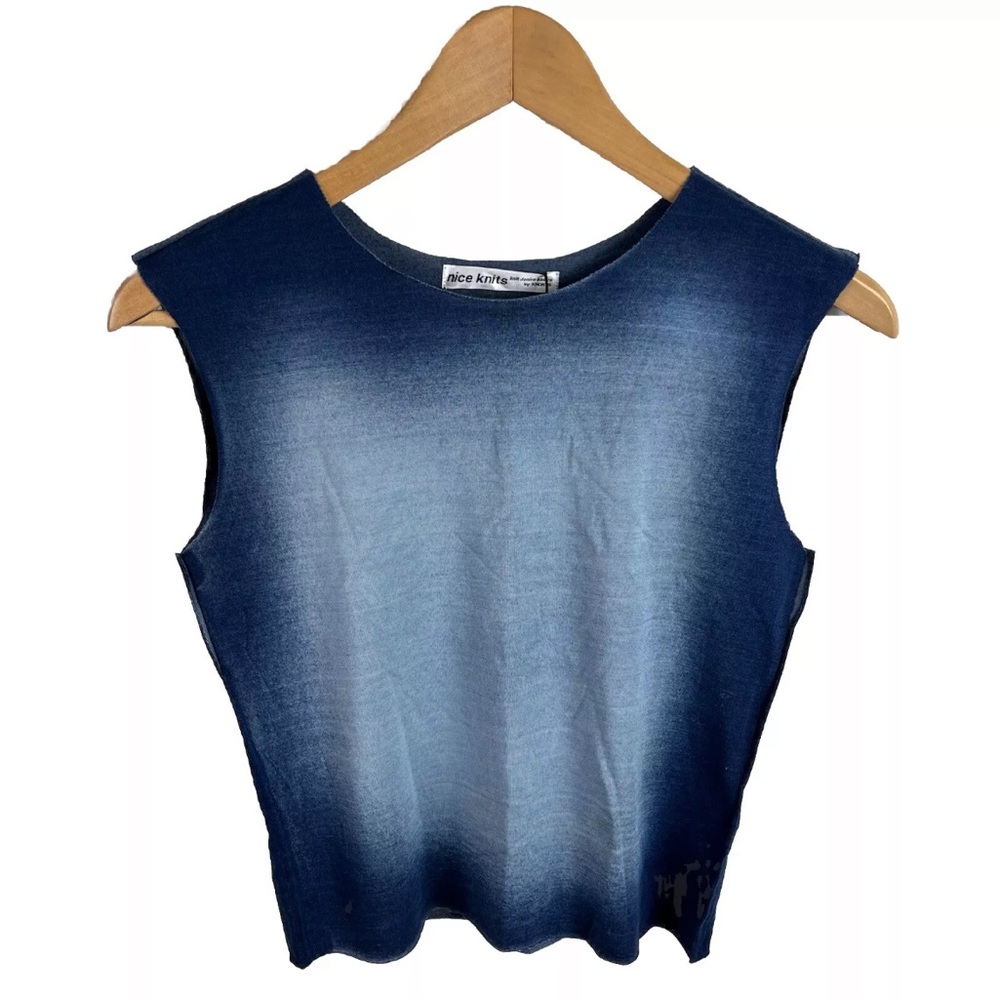 NEW NWT Knorts Nice Knits Tank Top Indigo